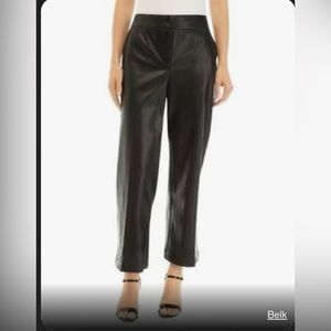 Petite faux leather pants